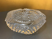 Vintage Clear Glass Hobnail Chunky Ashtray
