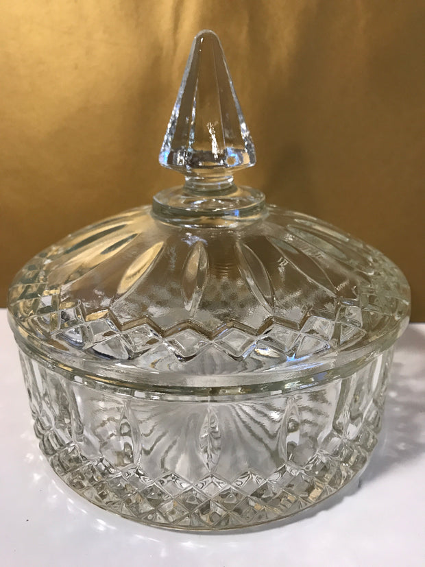 Vintage Clear Glass Covered Candy