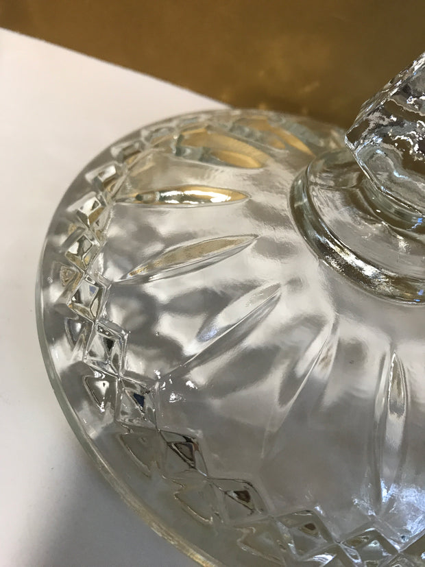 Vintage Clear Glass Covered Candy