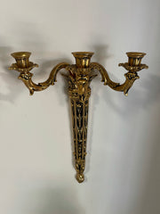 Ornate Metal Wall Sconces Candle Holders Wall Candelabra 2pc Set